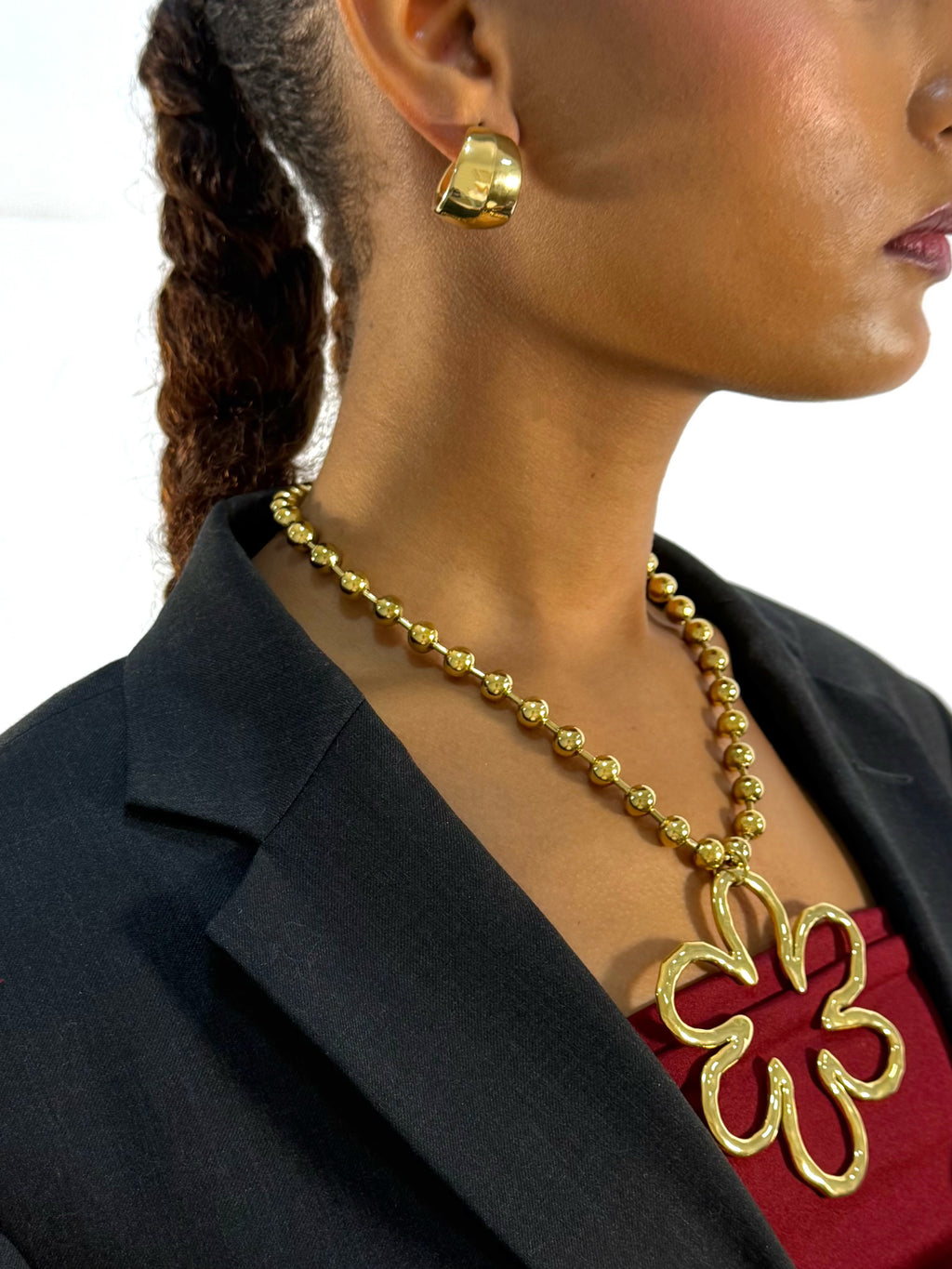 Chunky Open-Hoop Earrings