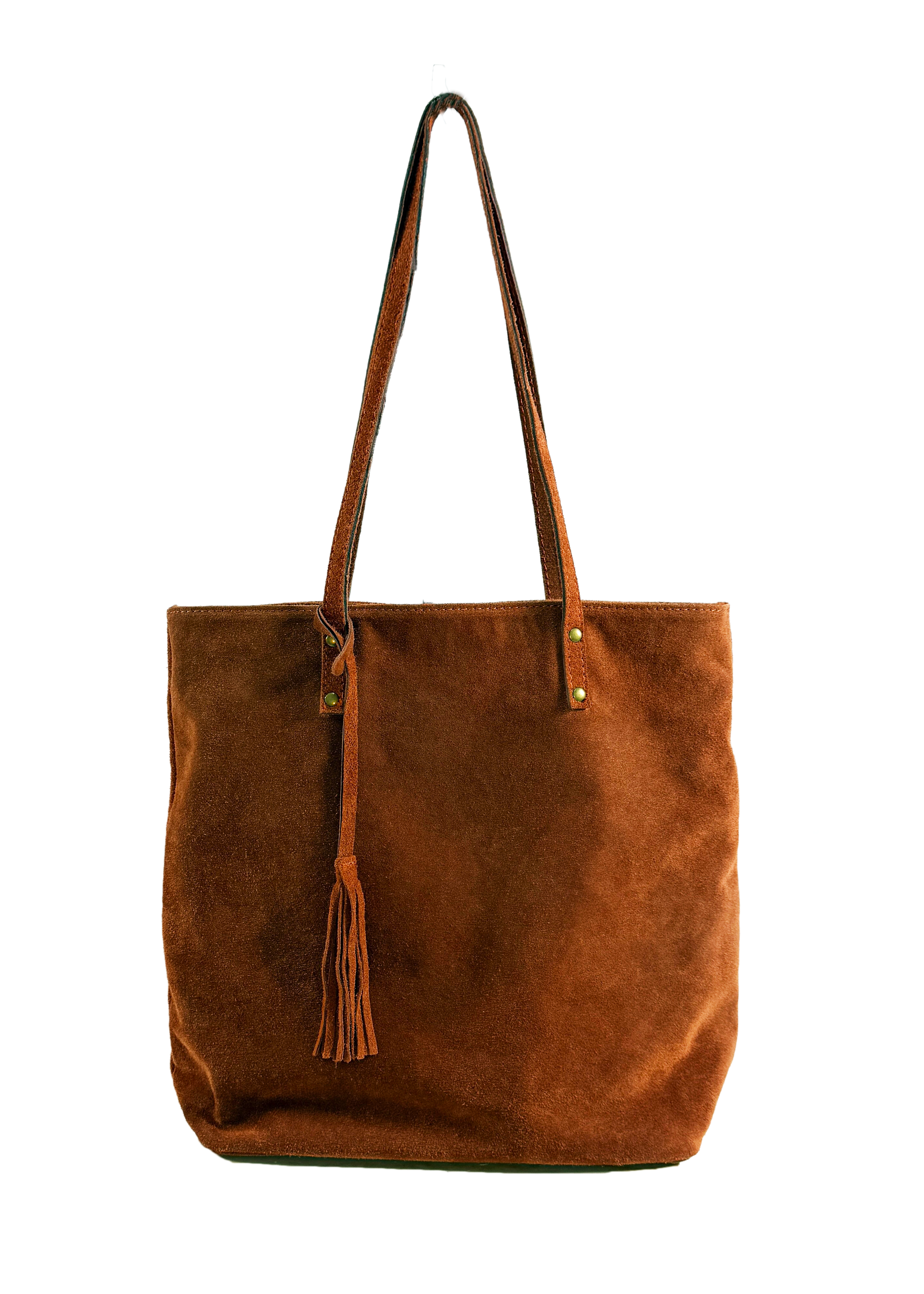 Camel Suede Tote Bag