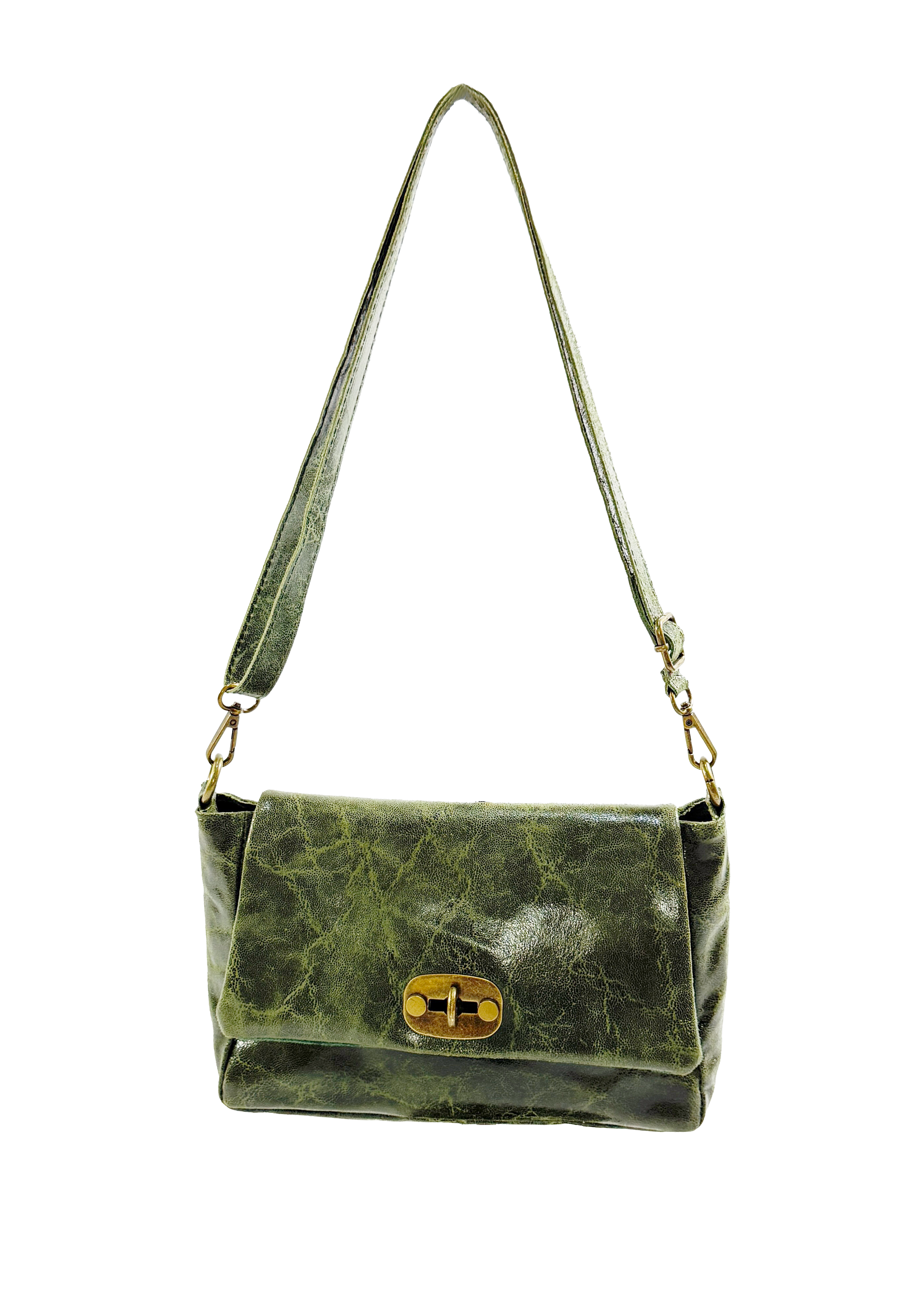 Flap Closure Green Bag