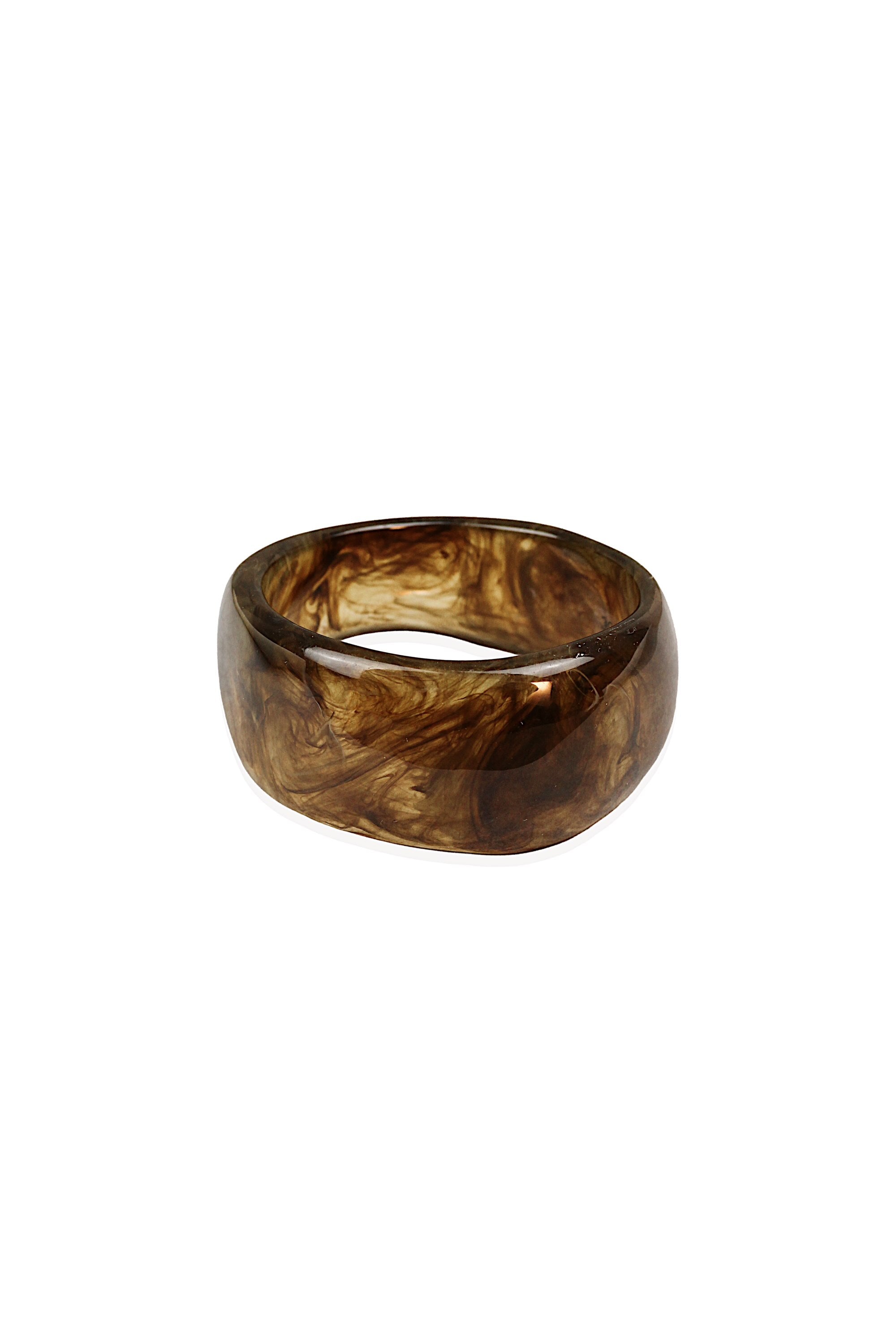 Brown Marbled Resin Bangle