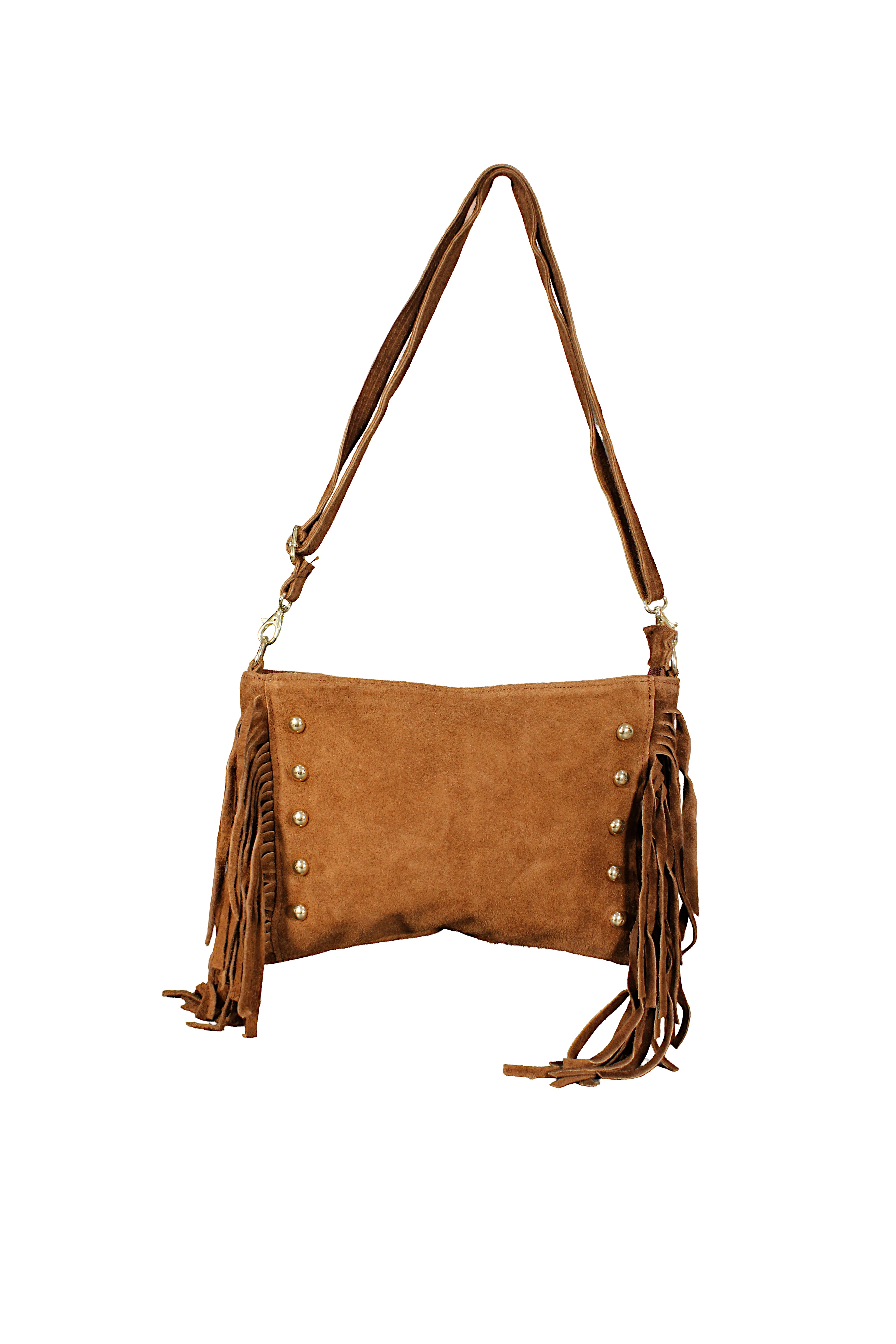 Boho-Chic Suede Bag