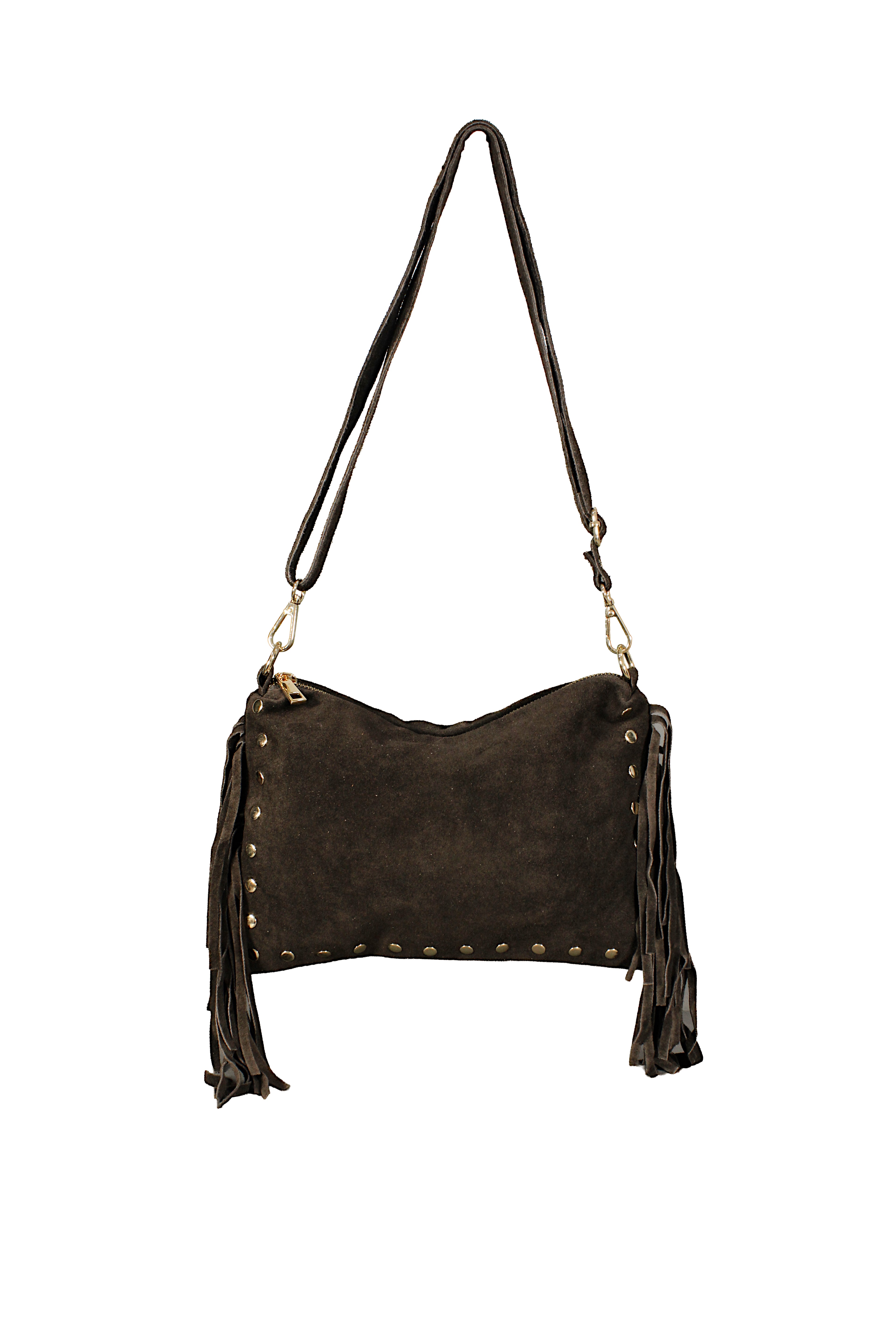 Boho-Chic Suede Bag