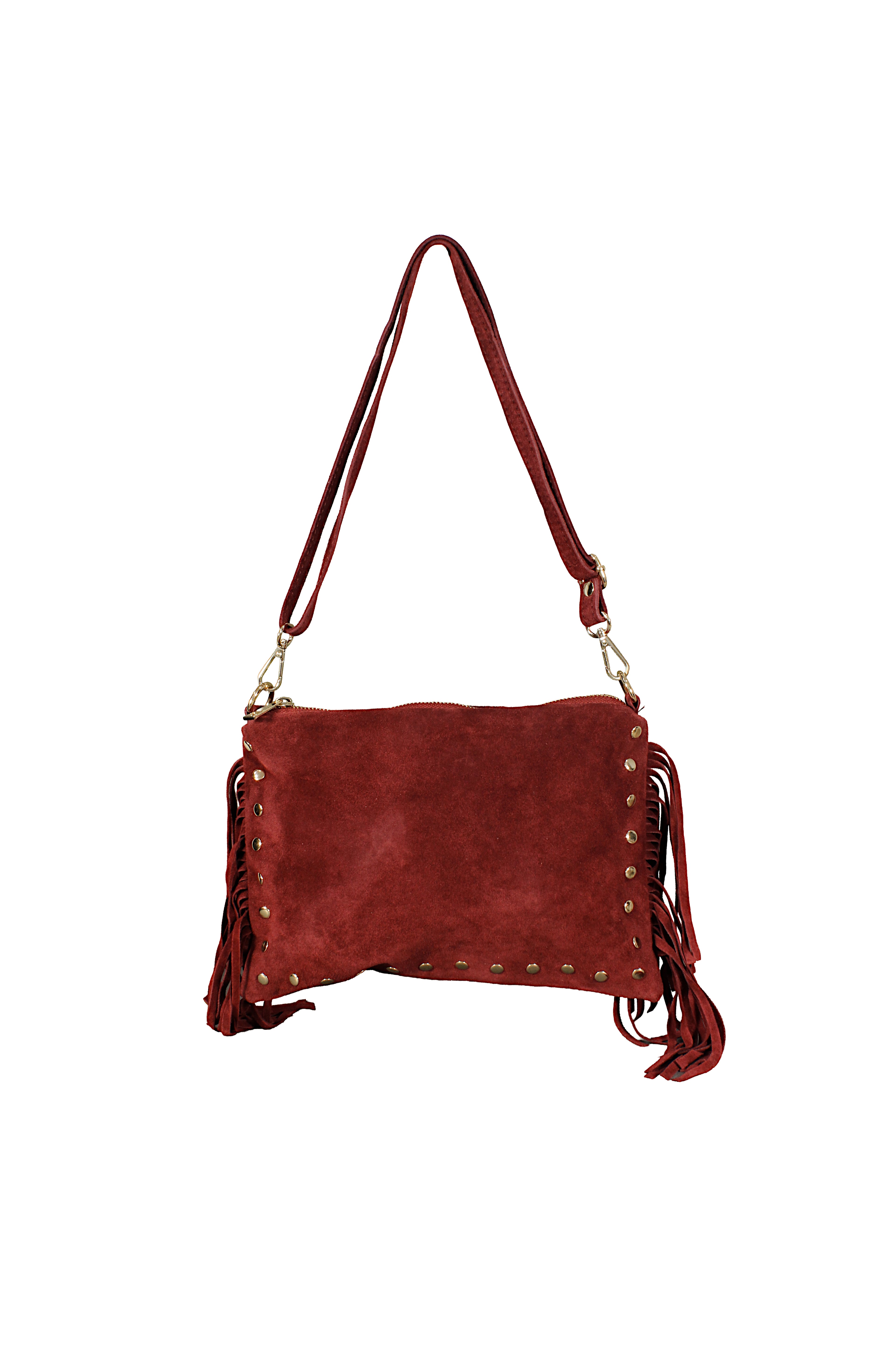 Boho-Chic Suede Bag