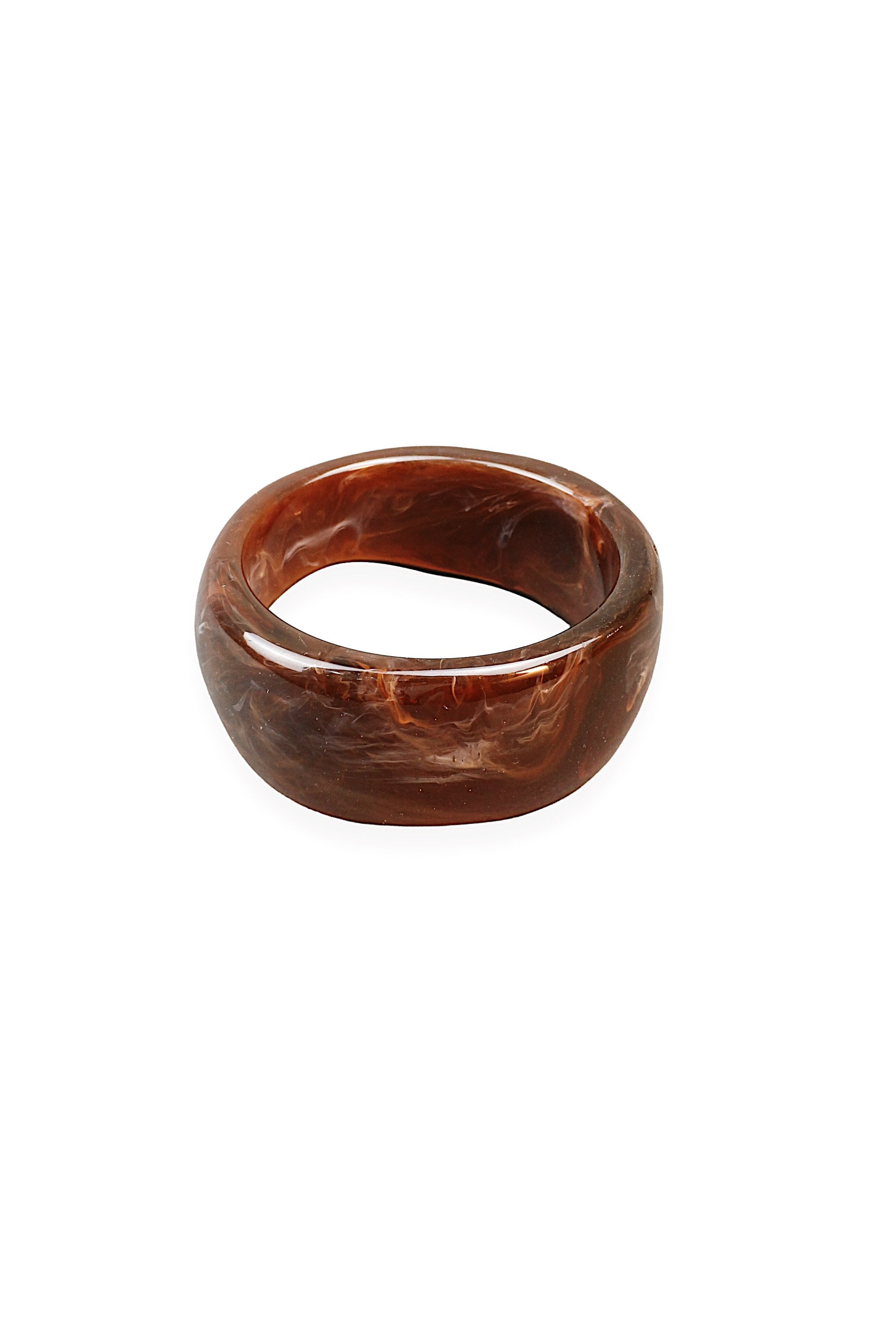 Caramel Marbled Resin Bangle