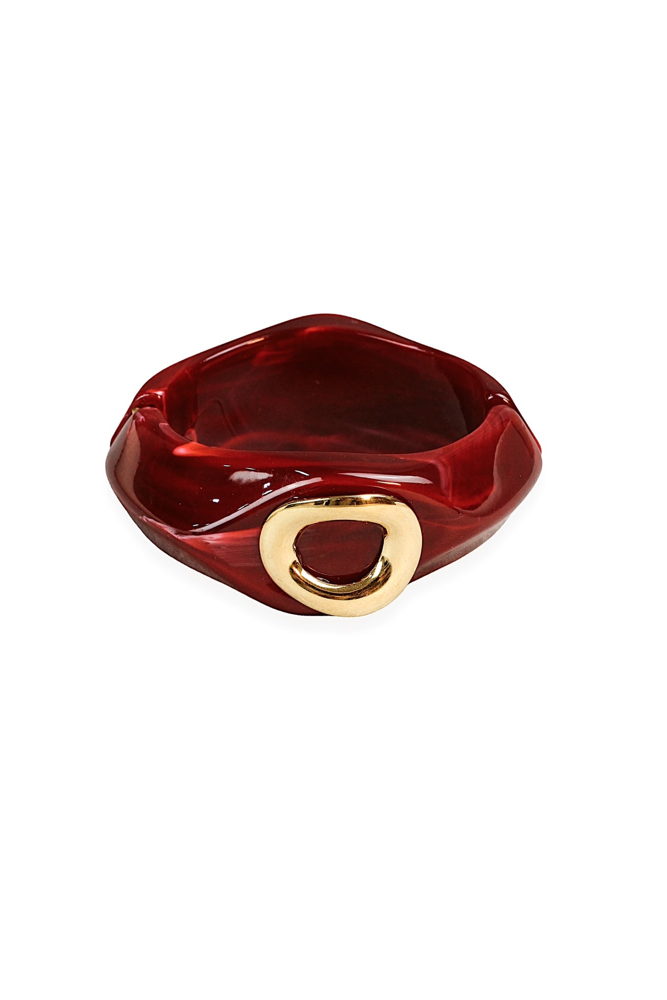 Red Marbled Resin Bangle