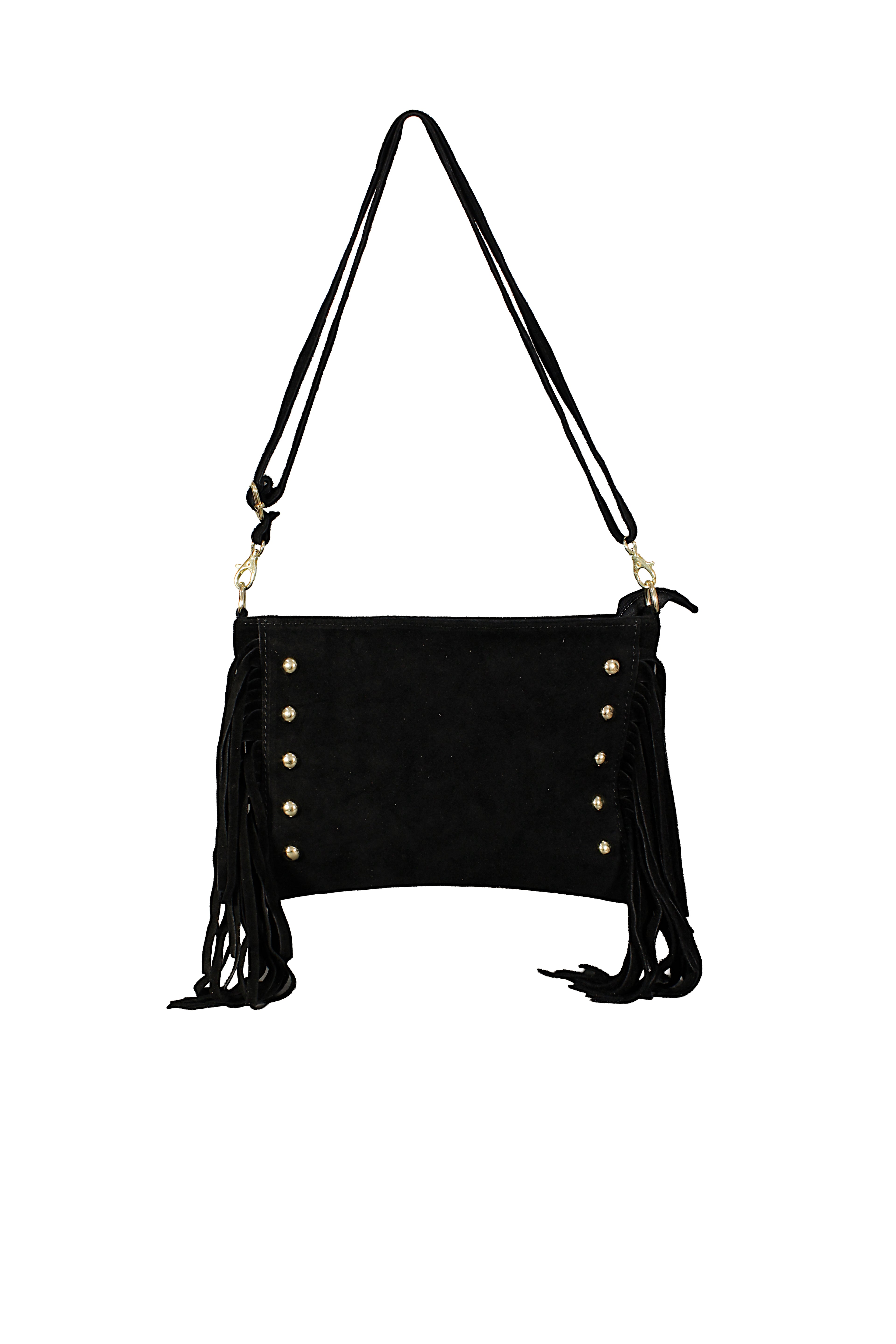 Boho-Chic Suede Bag