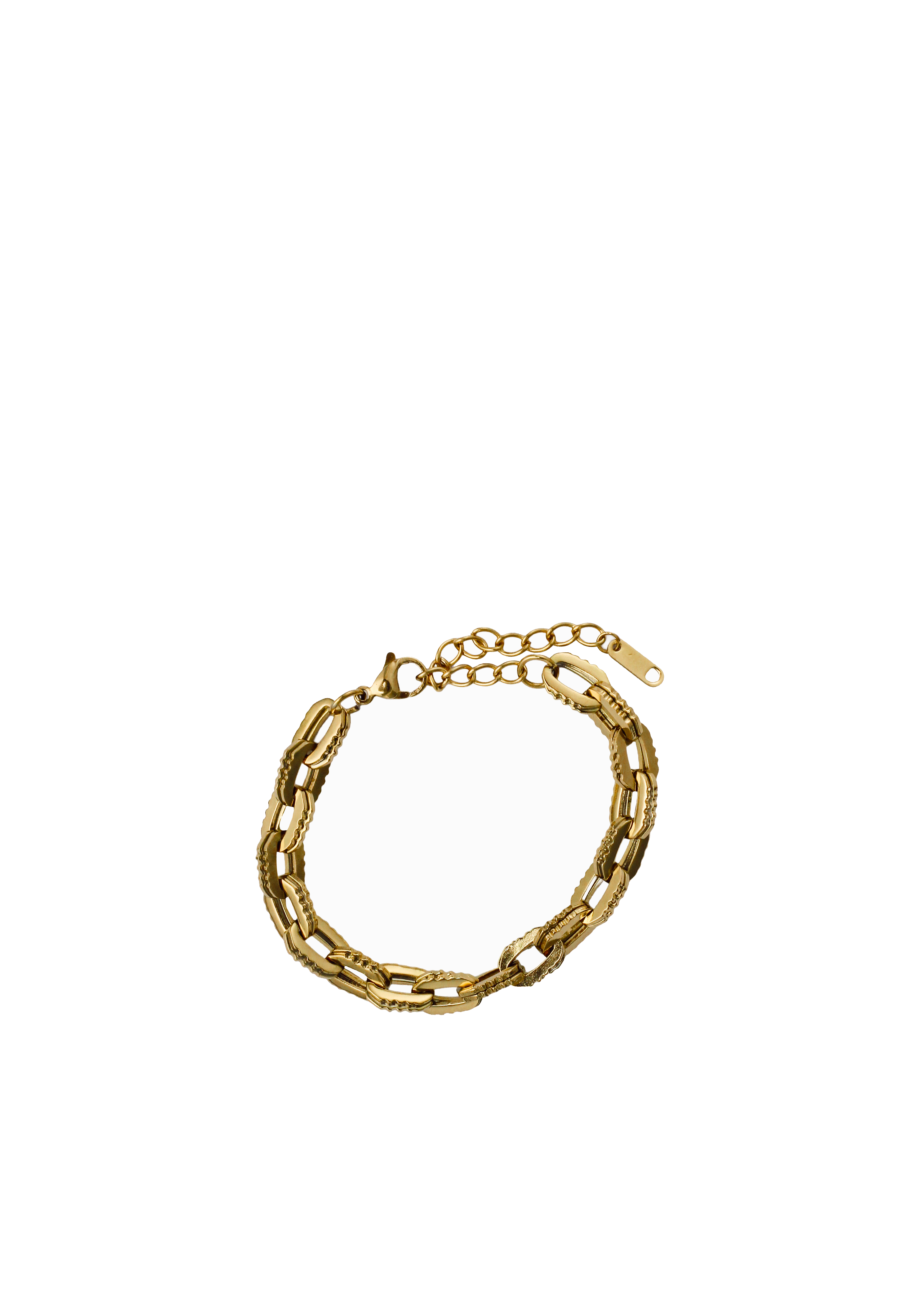 Gold Double-Link Chain Bracelet
