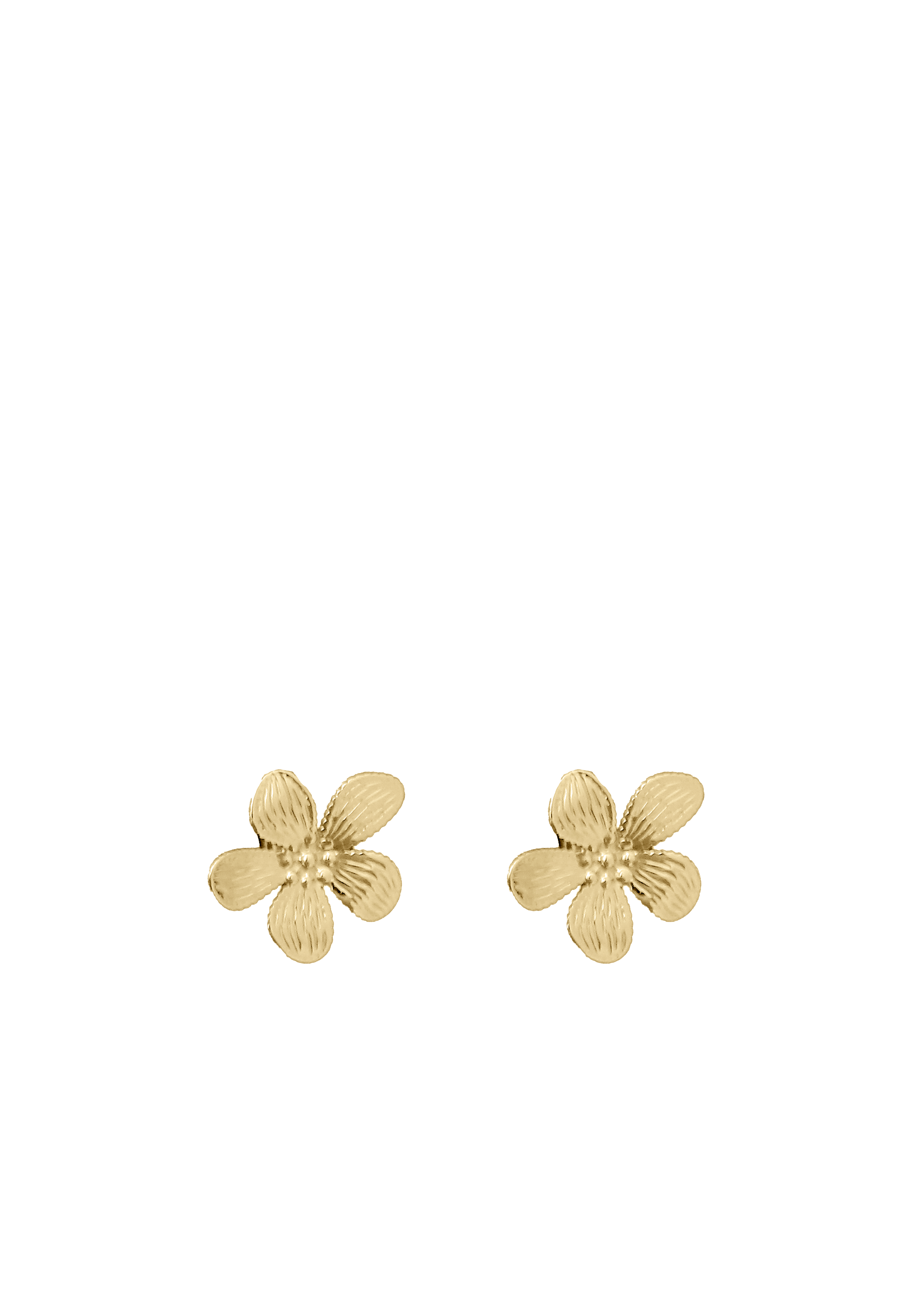 Textured Flower Stud Earrings