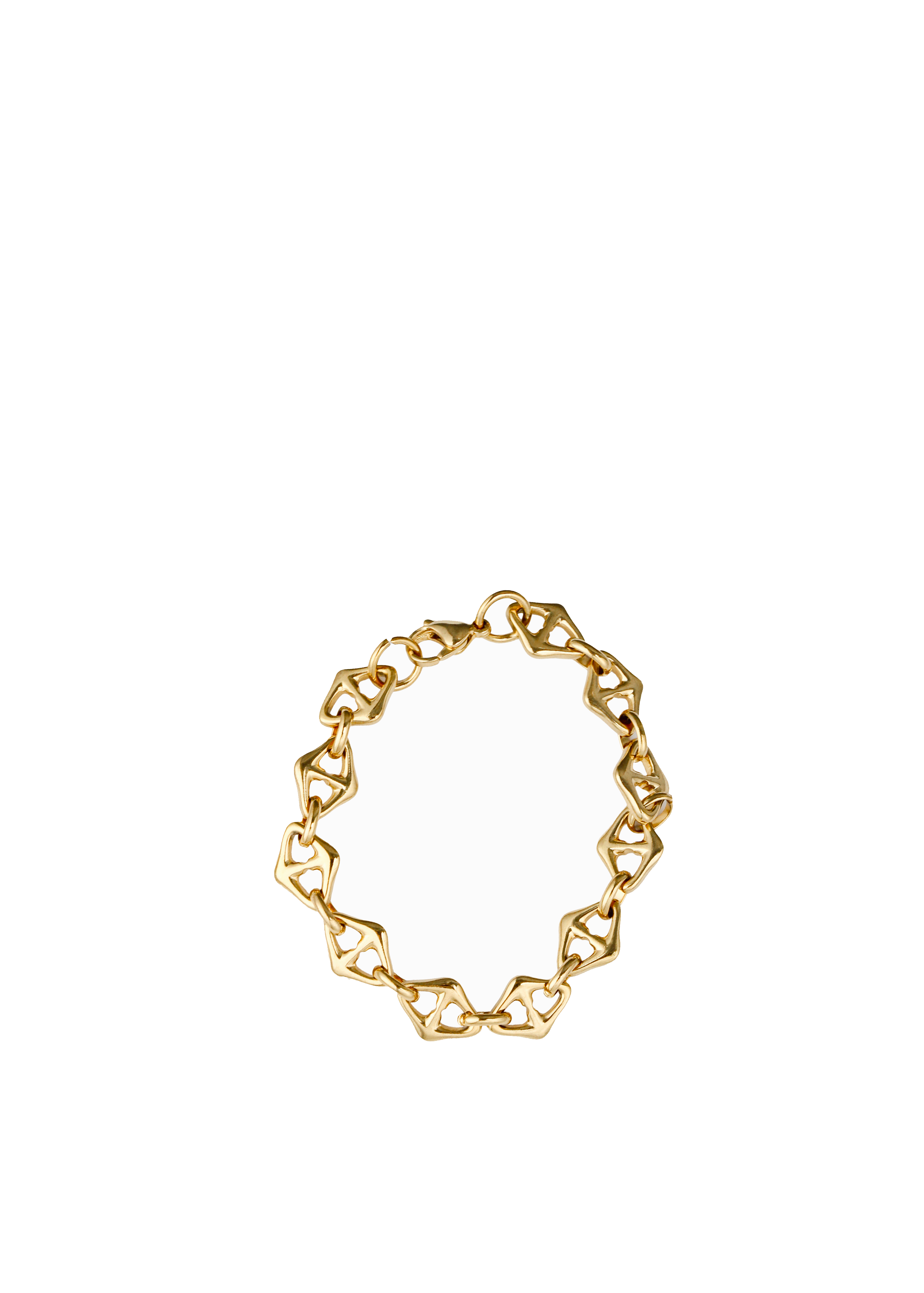 Gold Geometric Link Bracelet