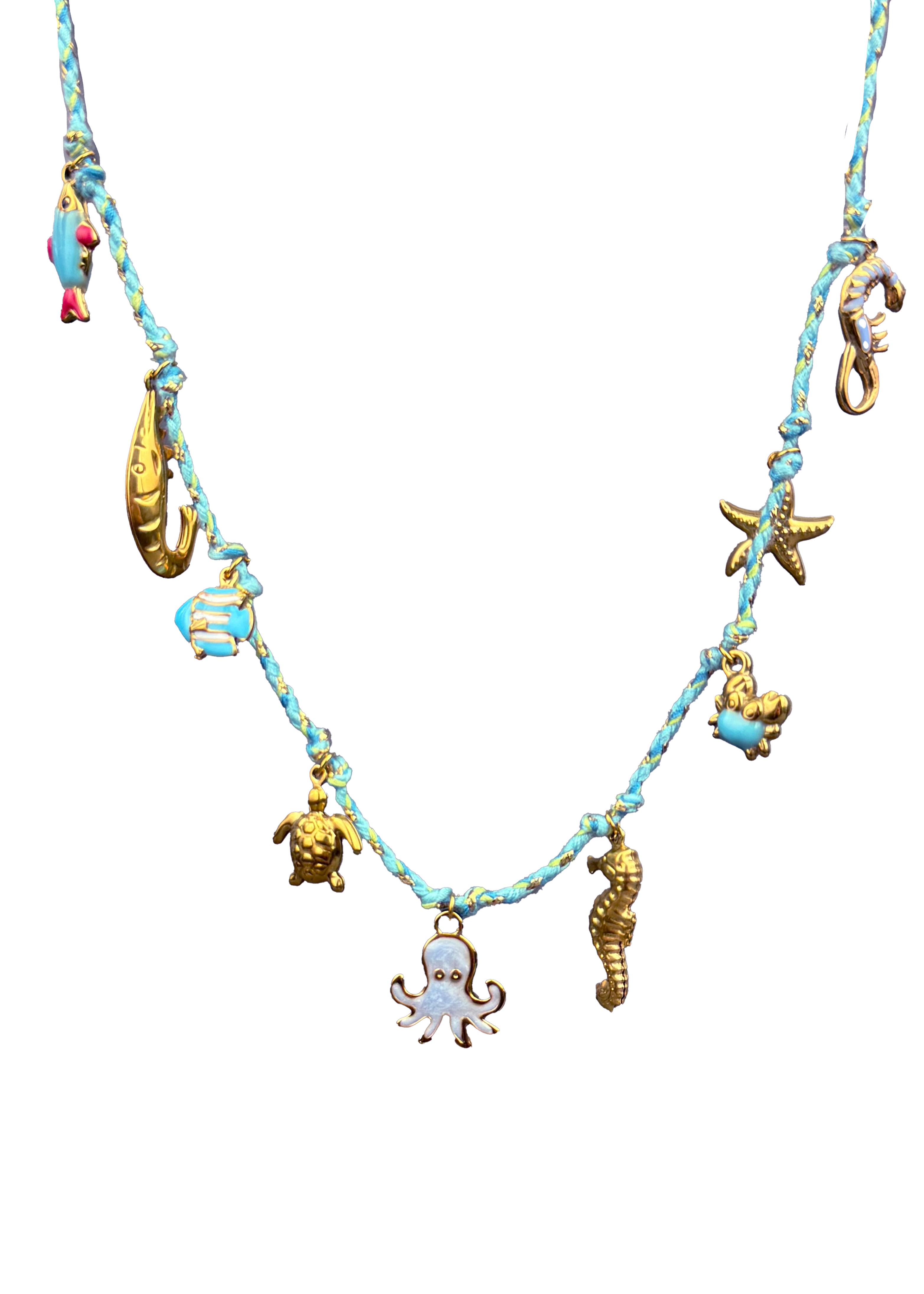 Ocean Charm Cord Necklace