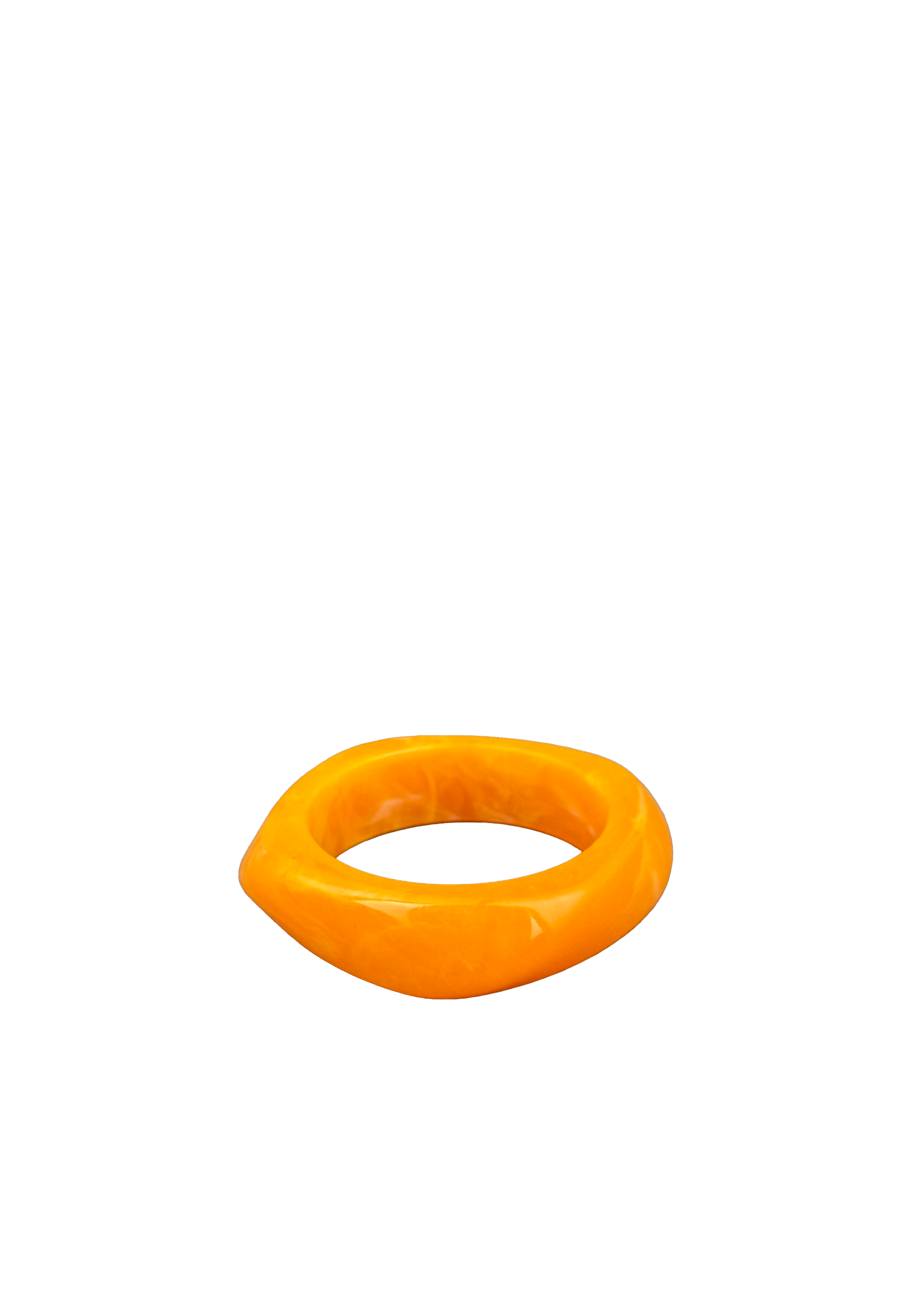 Orange Marbled Resin Bangle