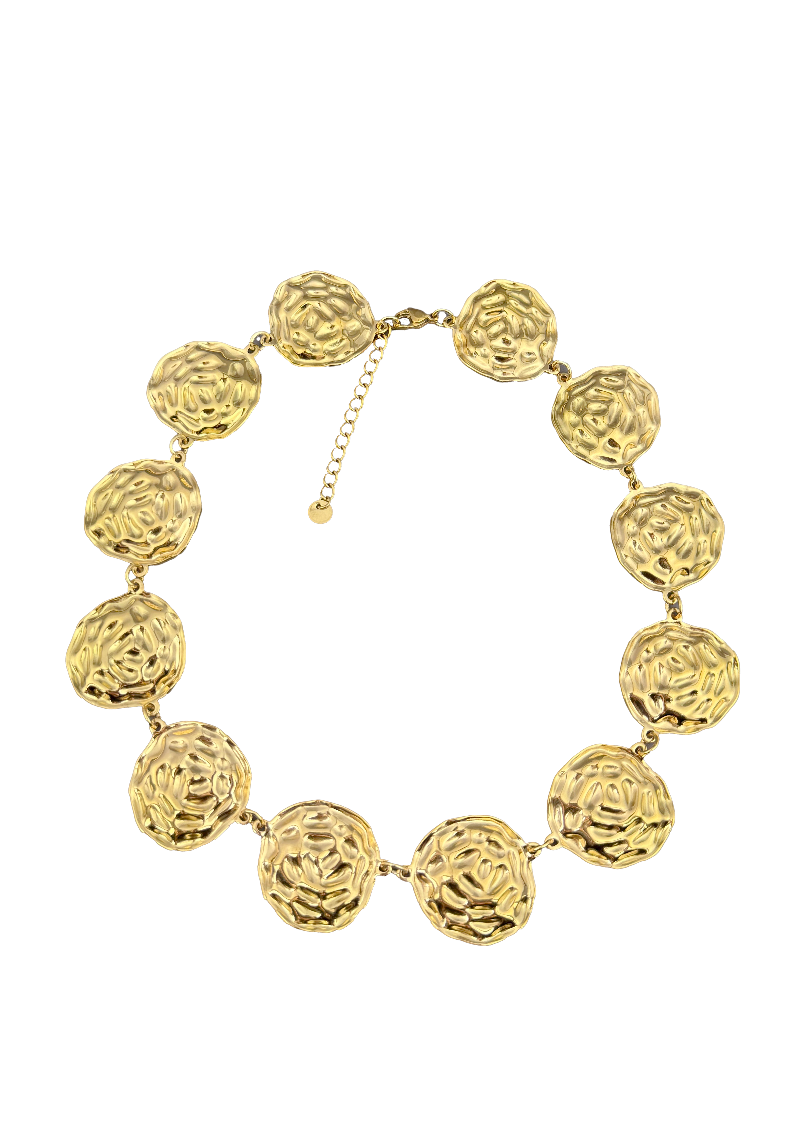 Hammered Disc Necklace