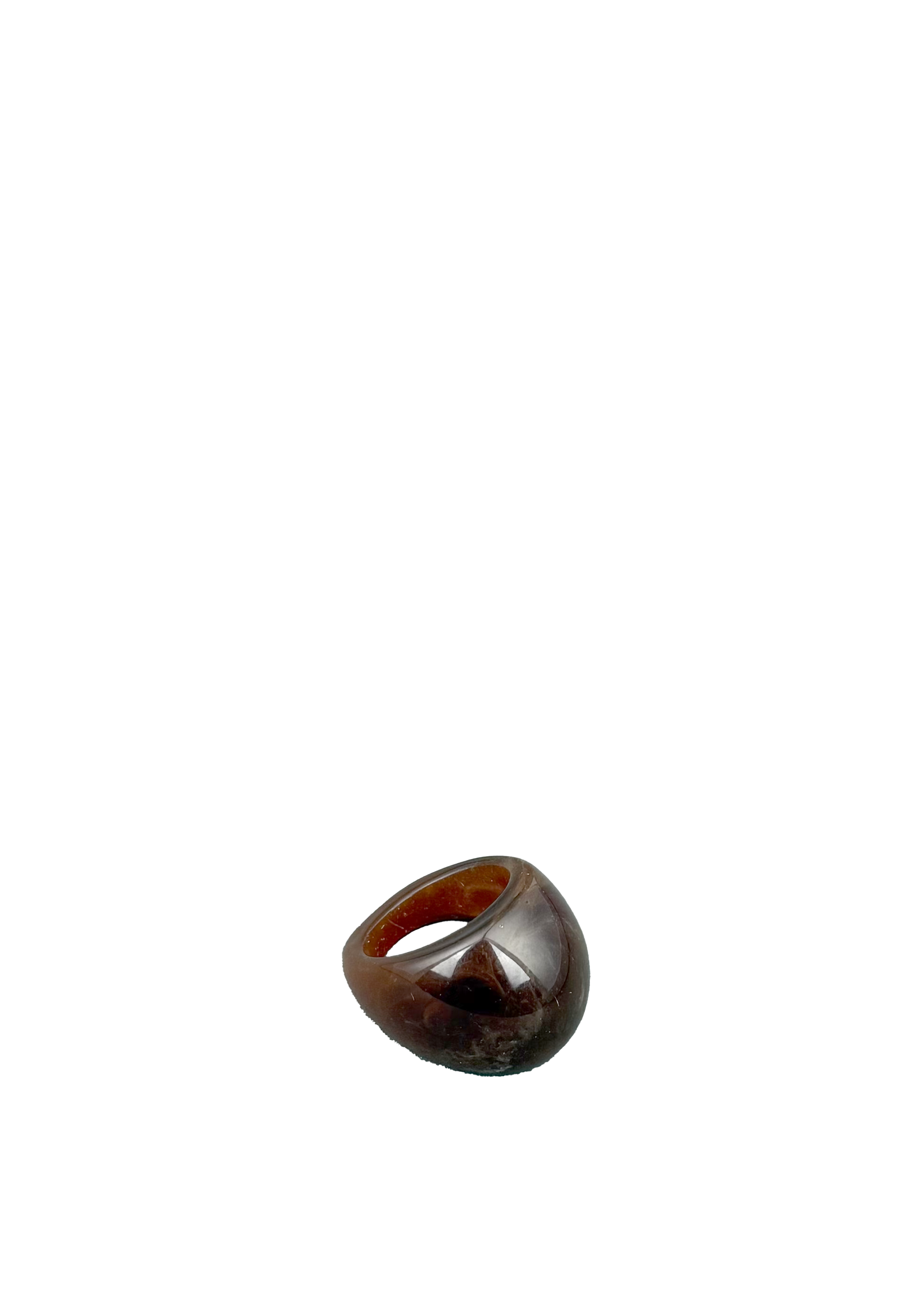 Brown Marbled Resin Ring