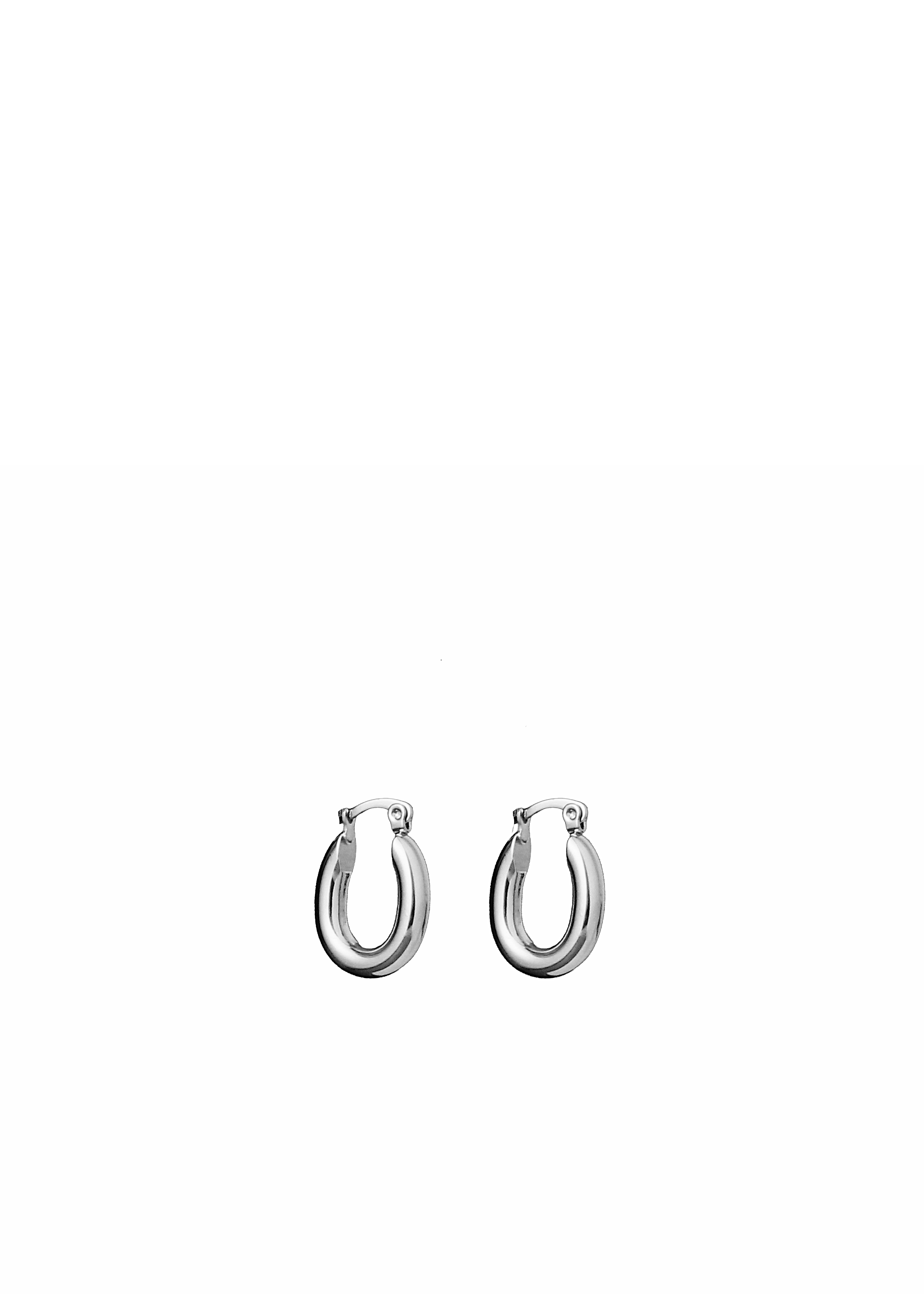 Classic Oval Huggie Hoop Earrings