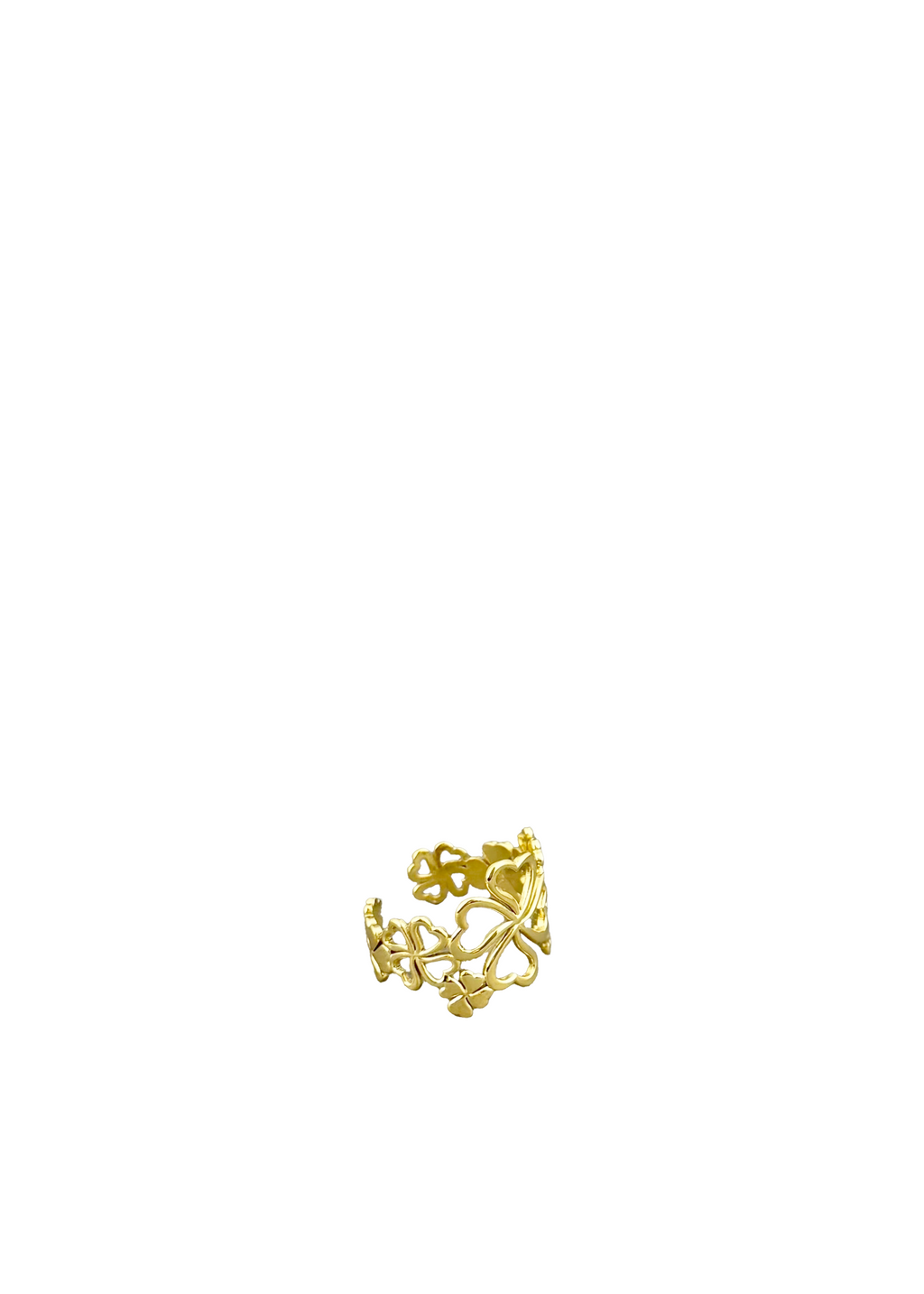 Openwork Clover & Hearts Ring