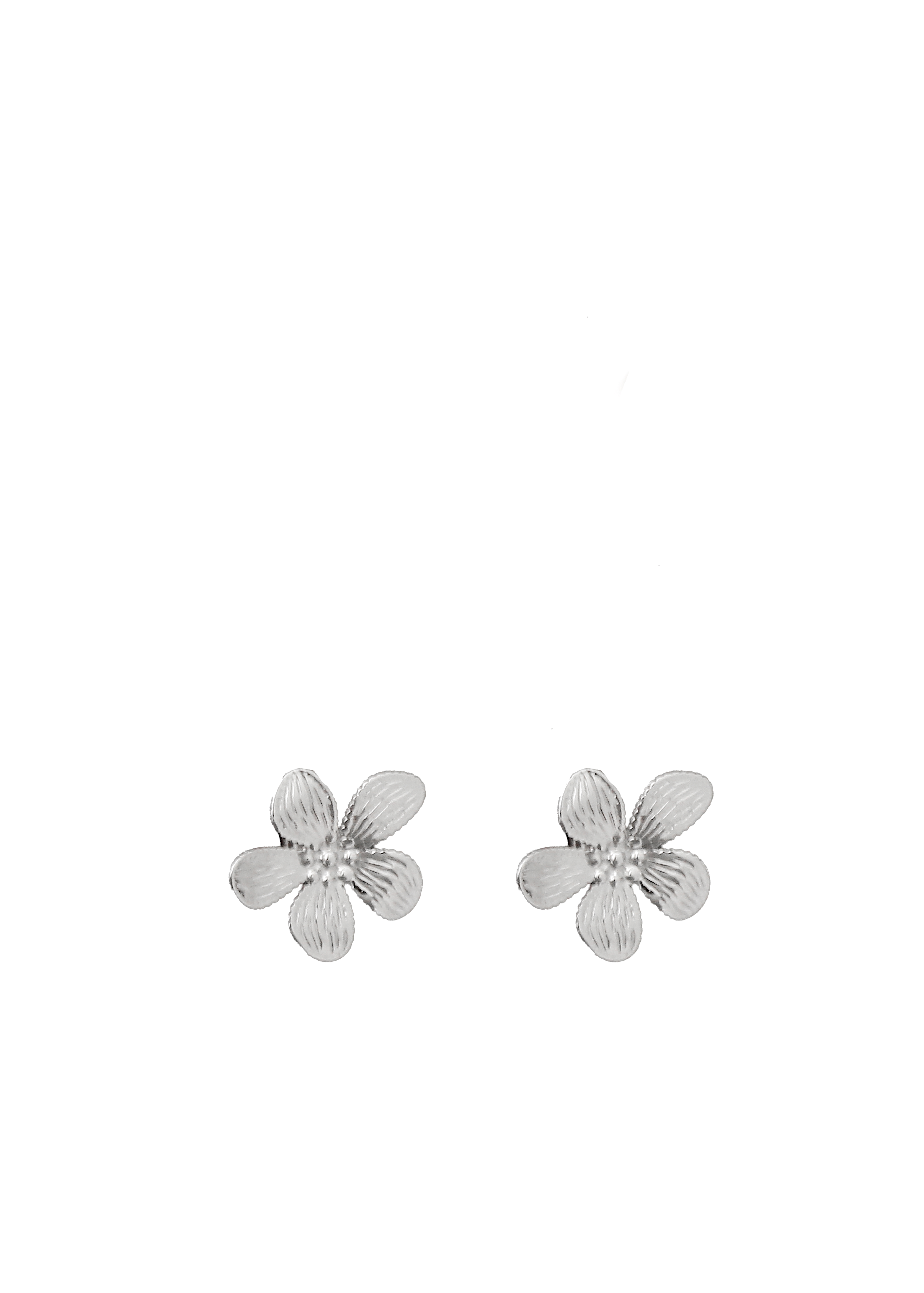 Textured Flower Stud Earrings