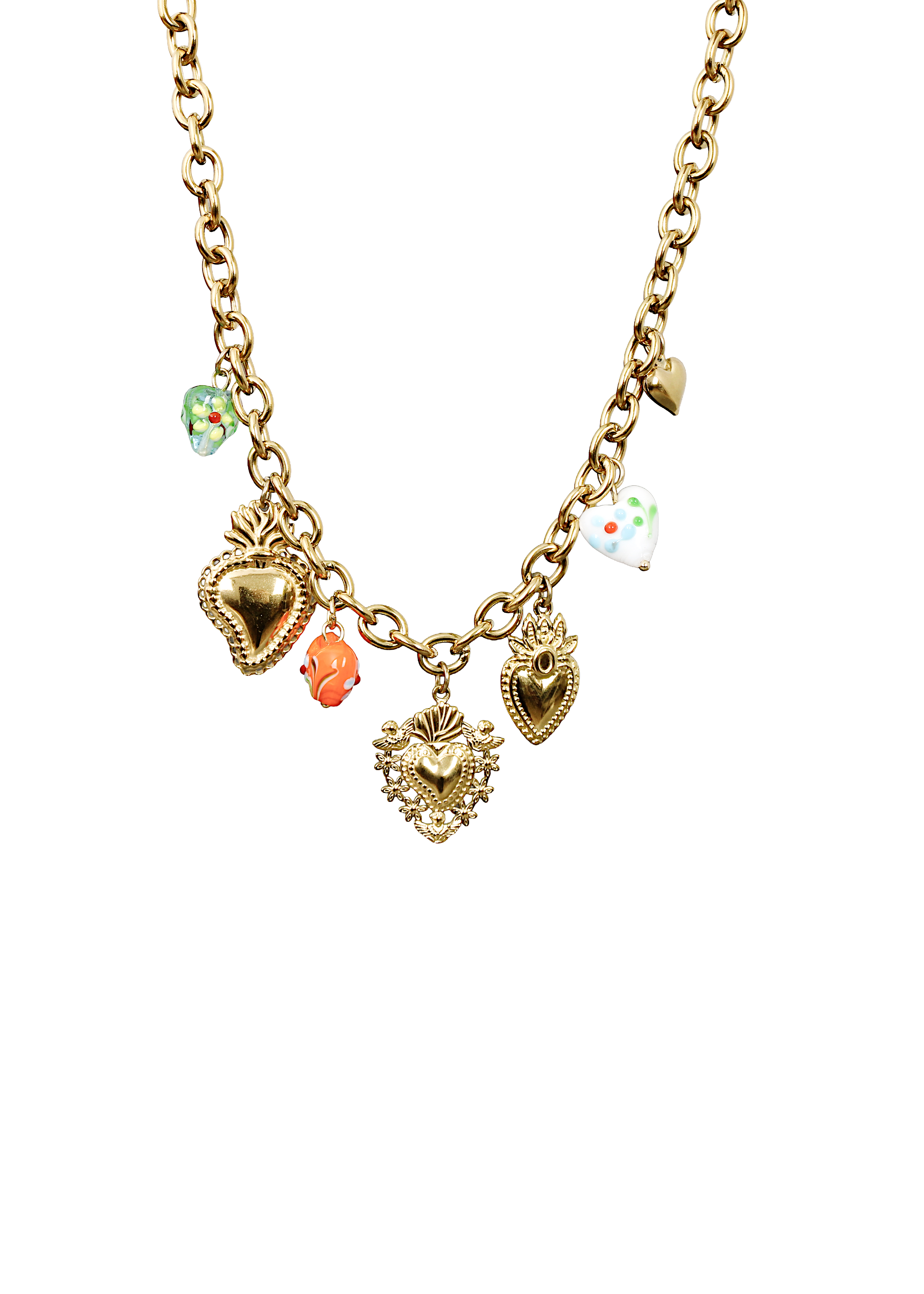 Heart Charm Chain Necklace