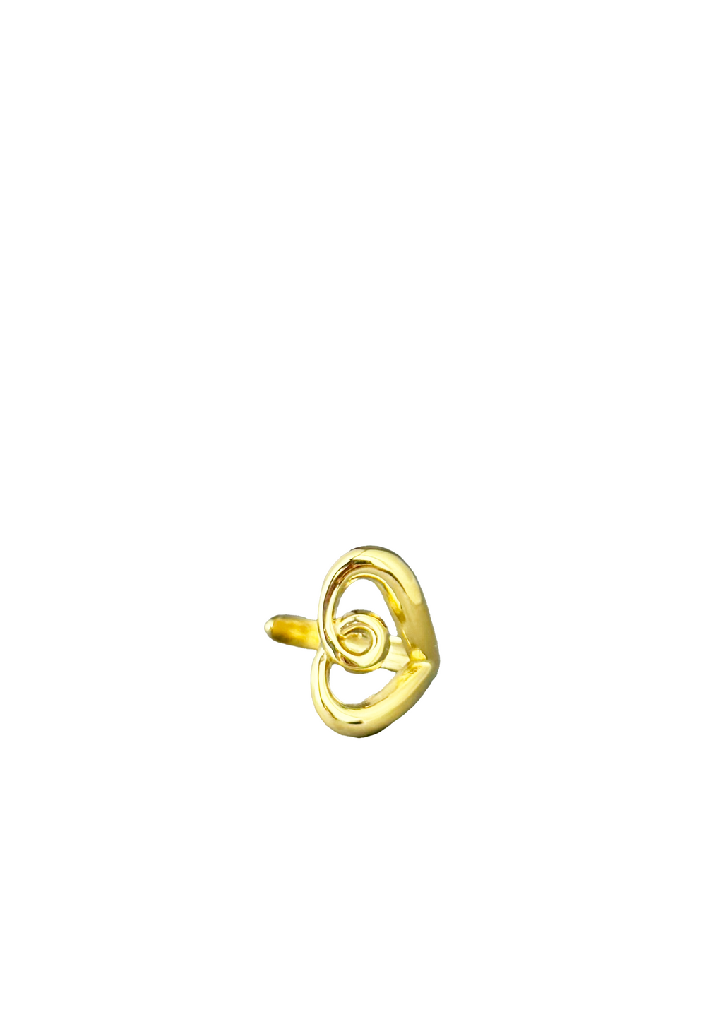 Sideways Organic Heart Ring