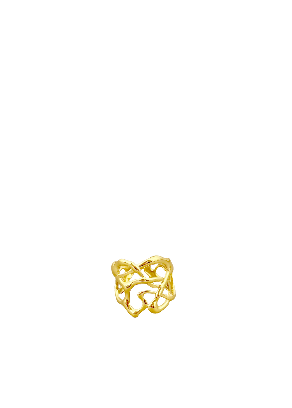 Organic Lace Heart Ring