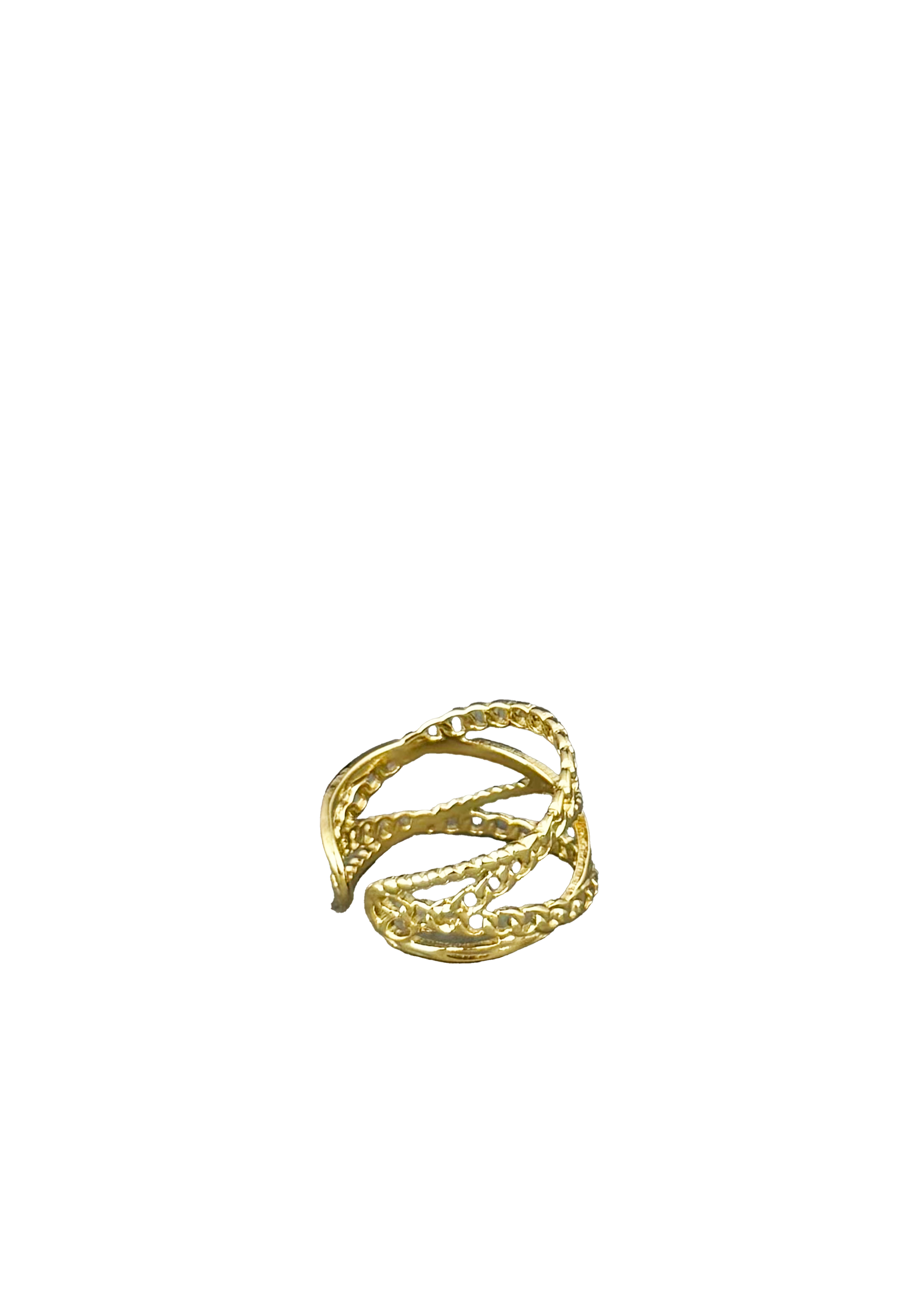 Dual Arc Textured Ring