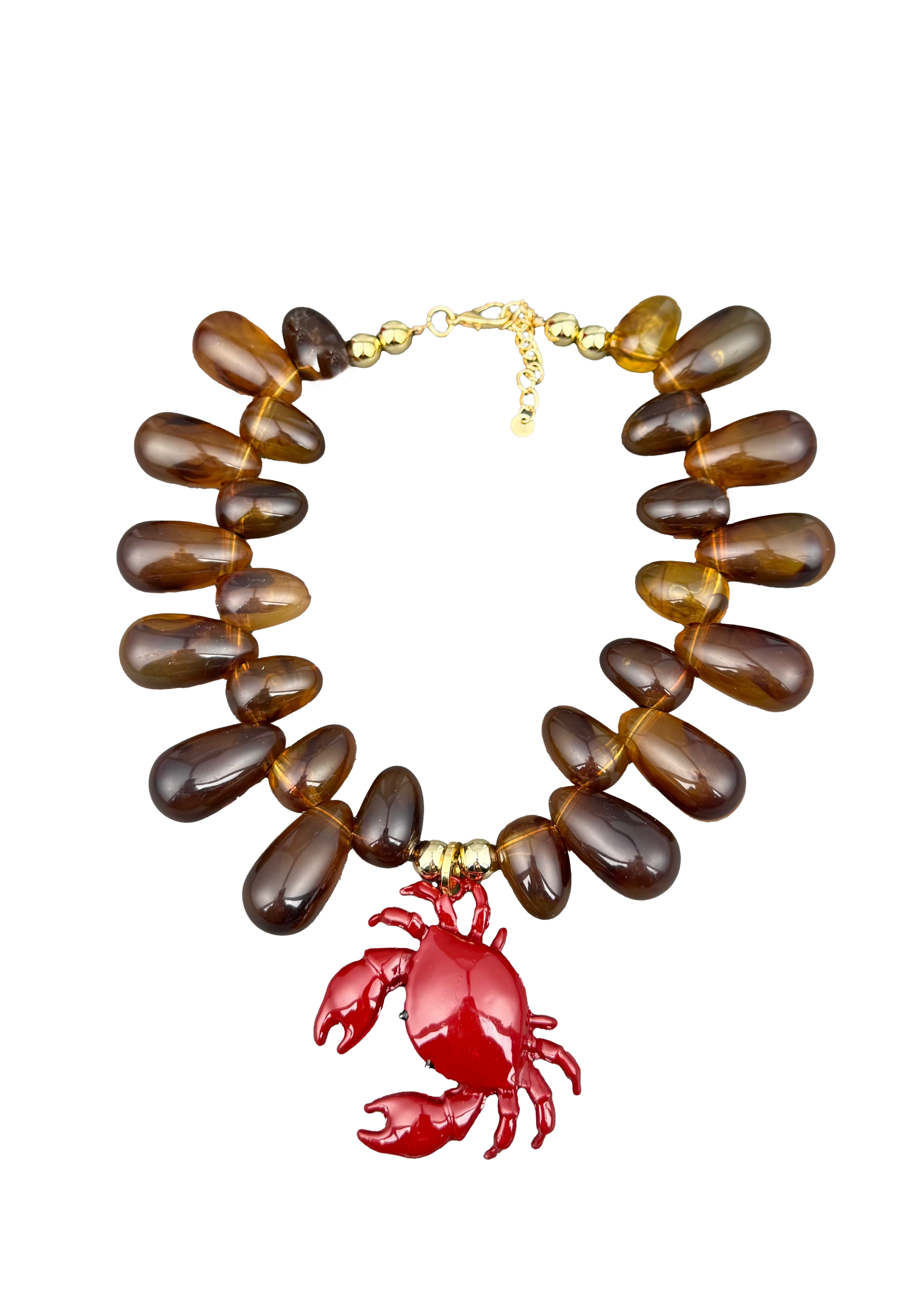 Red Crab Ocean Drops Necklace