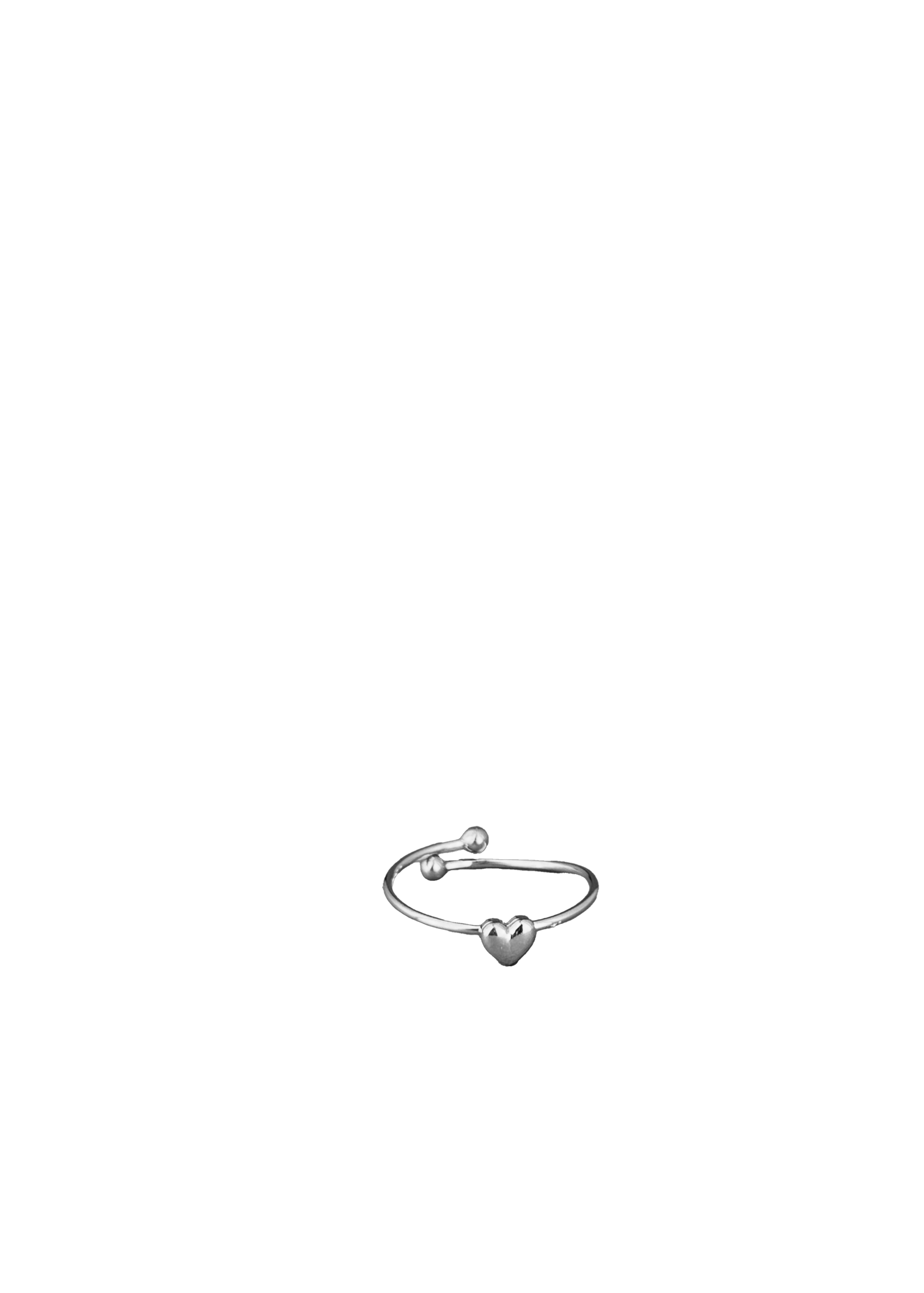 Minimal Heart Adjustable Ring