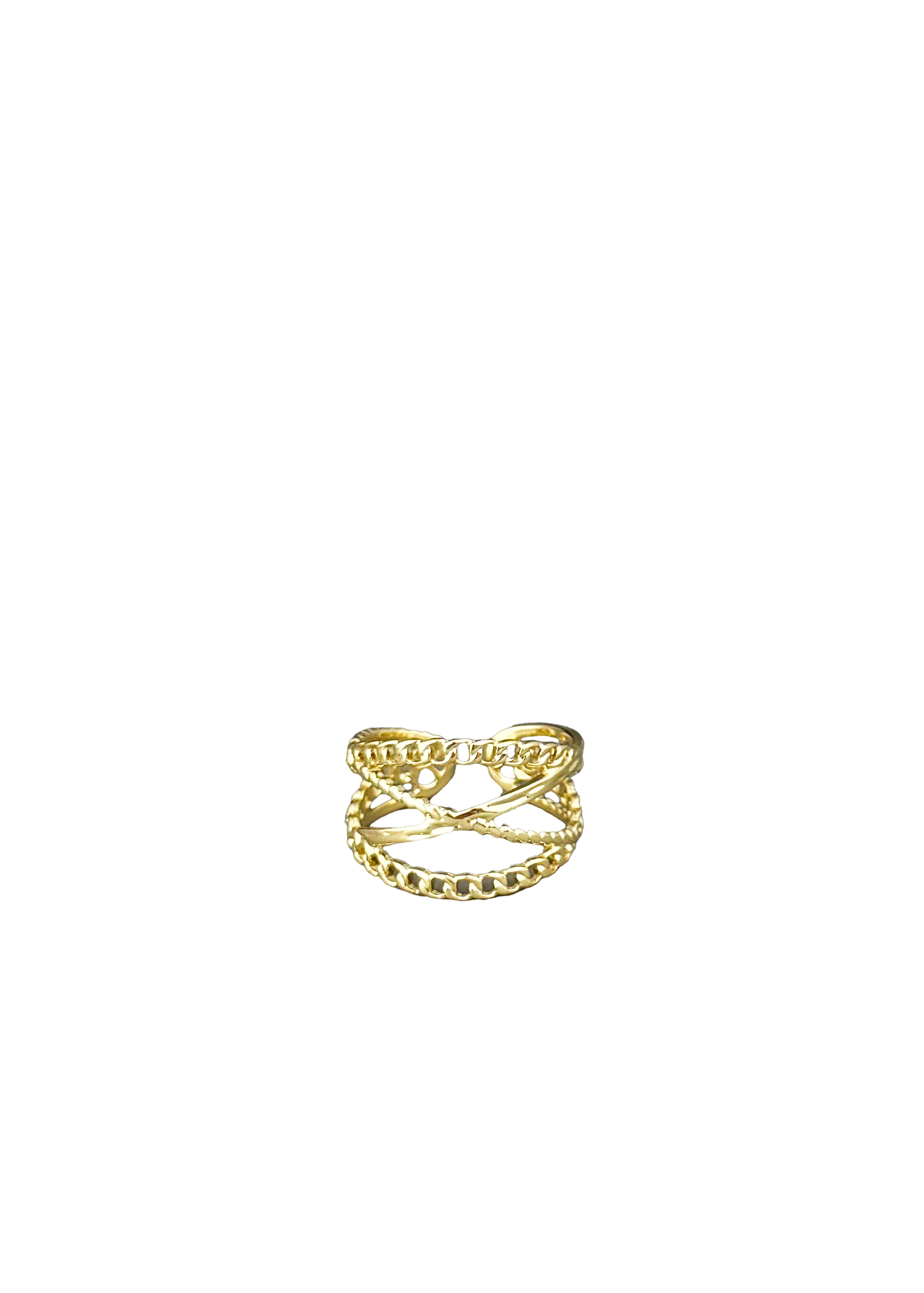 Dual Arc Textured Ring