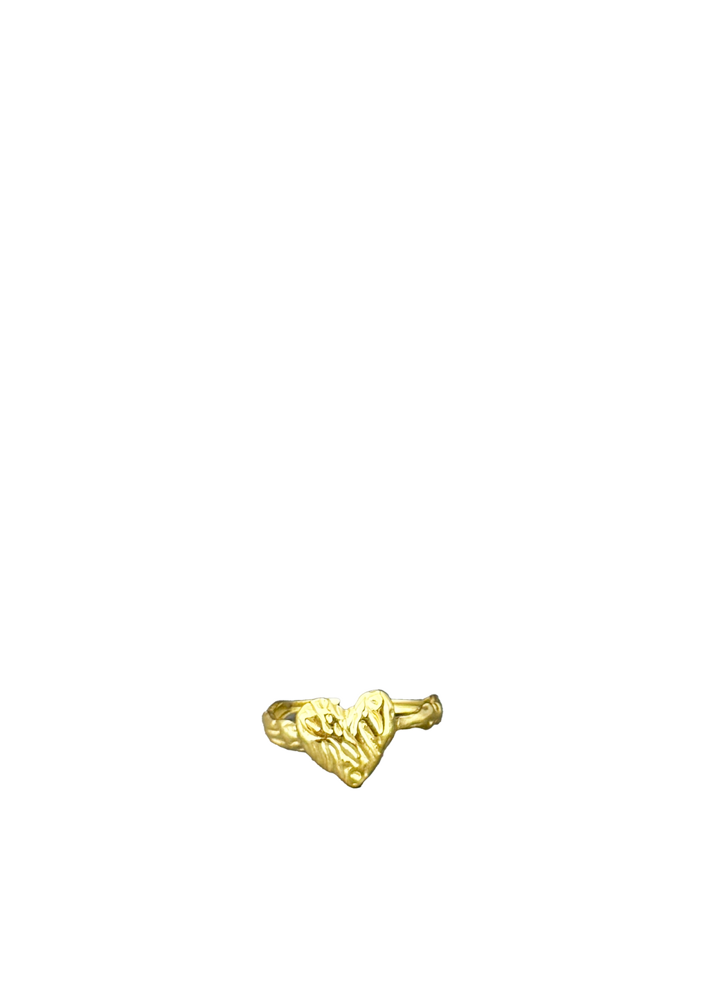Textured Heart Ring