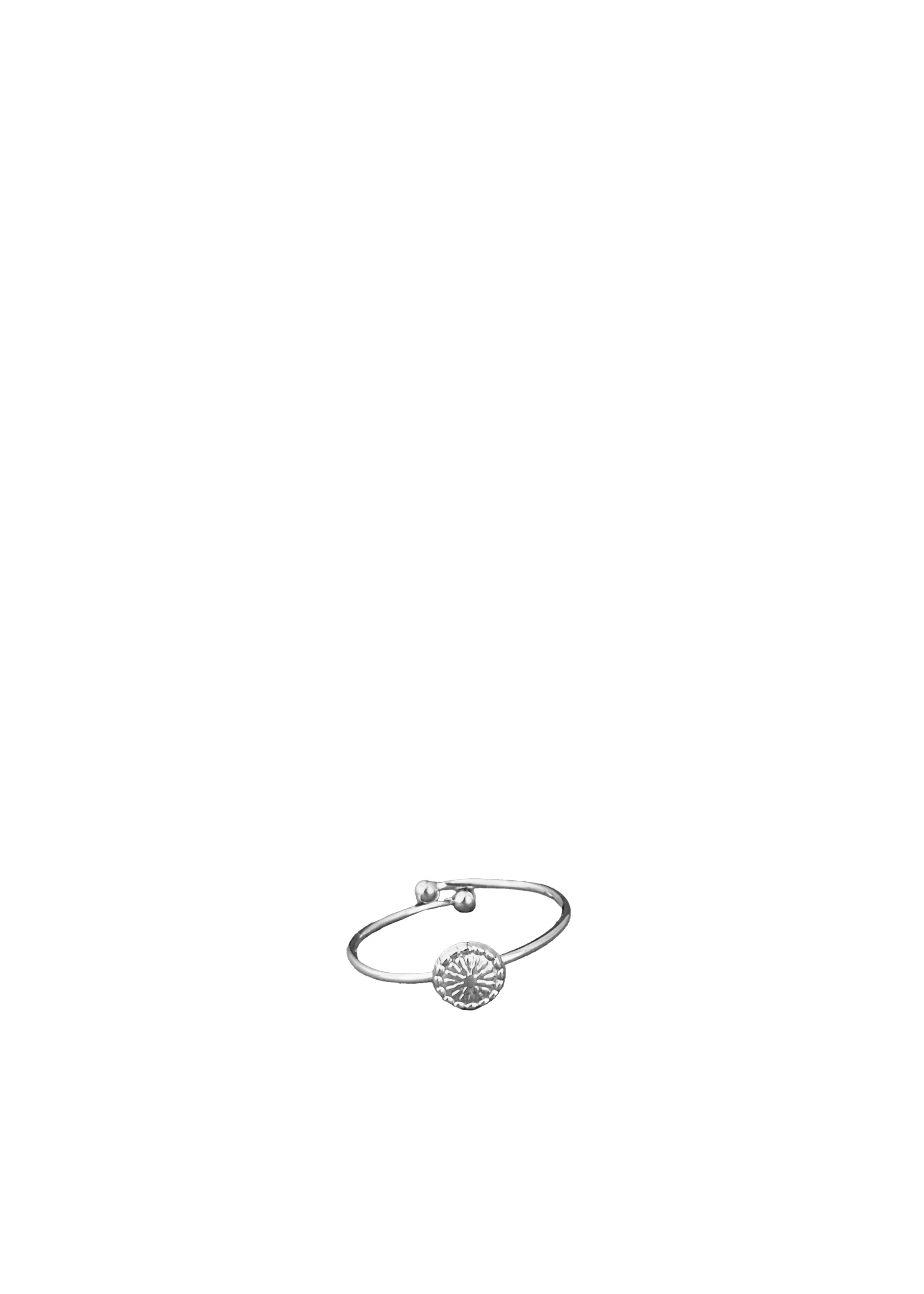 Minimal Sun Charm Adjustable Ring