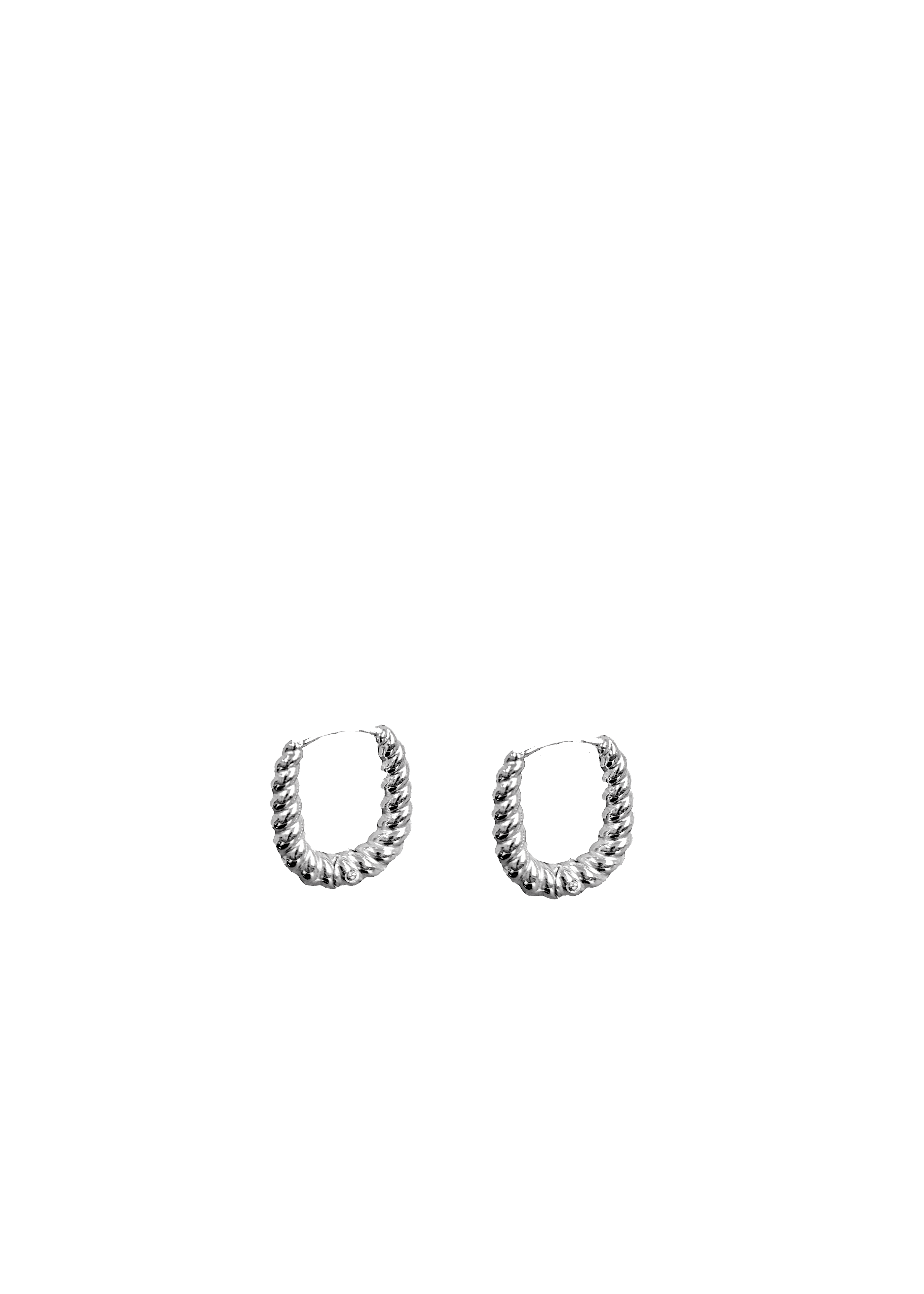 Twisted Mini Oval Hoop Earrings