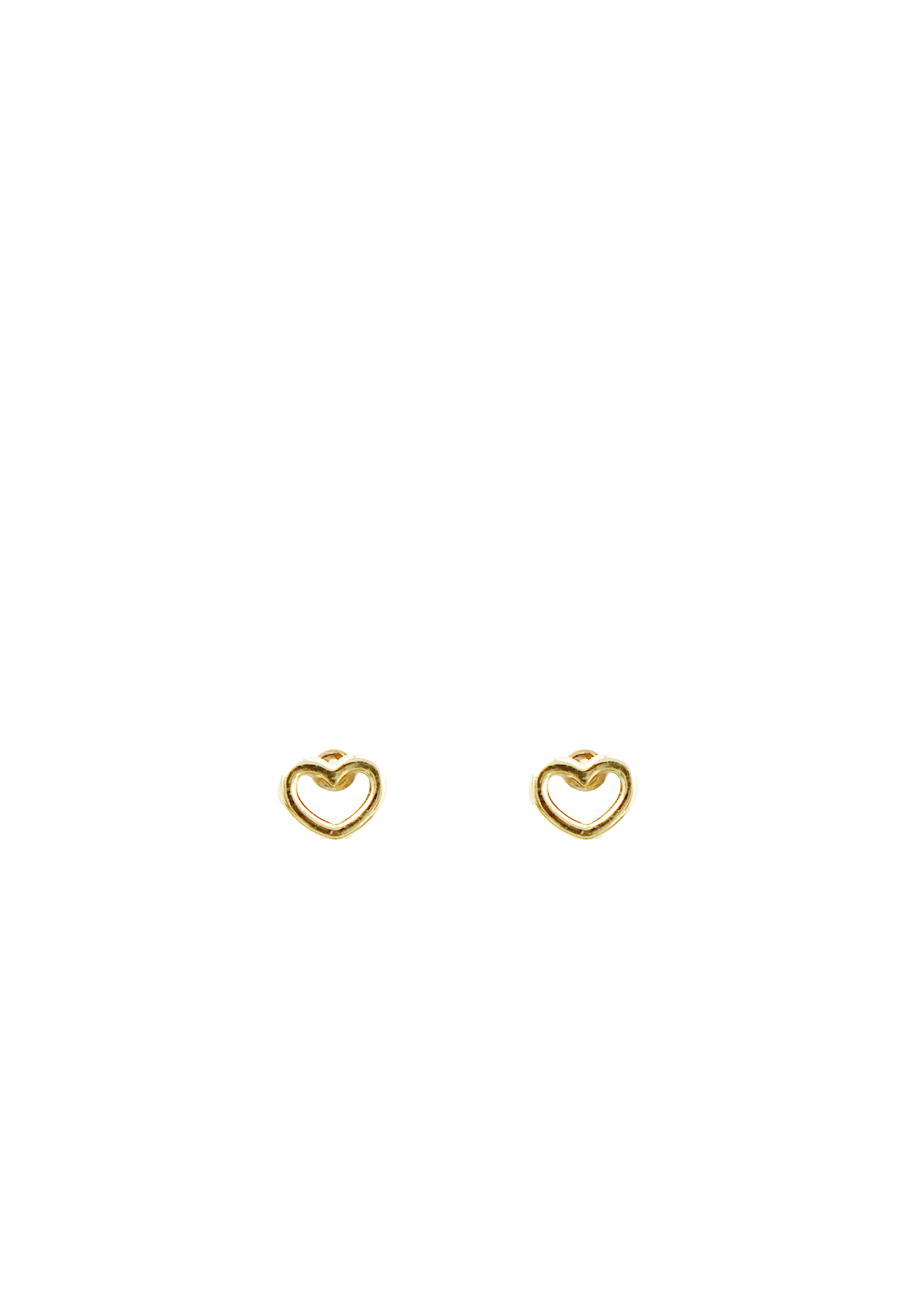 Mini Open Heart Stud Earrings